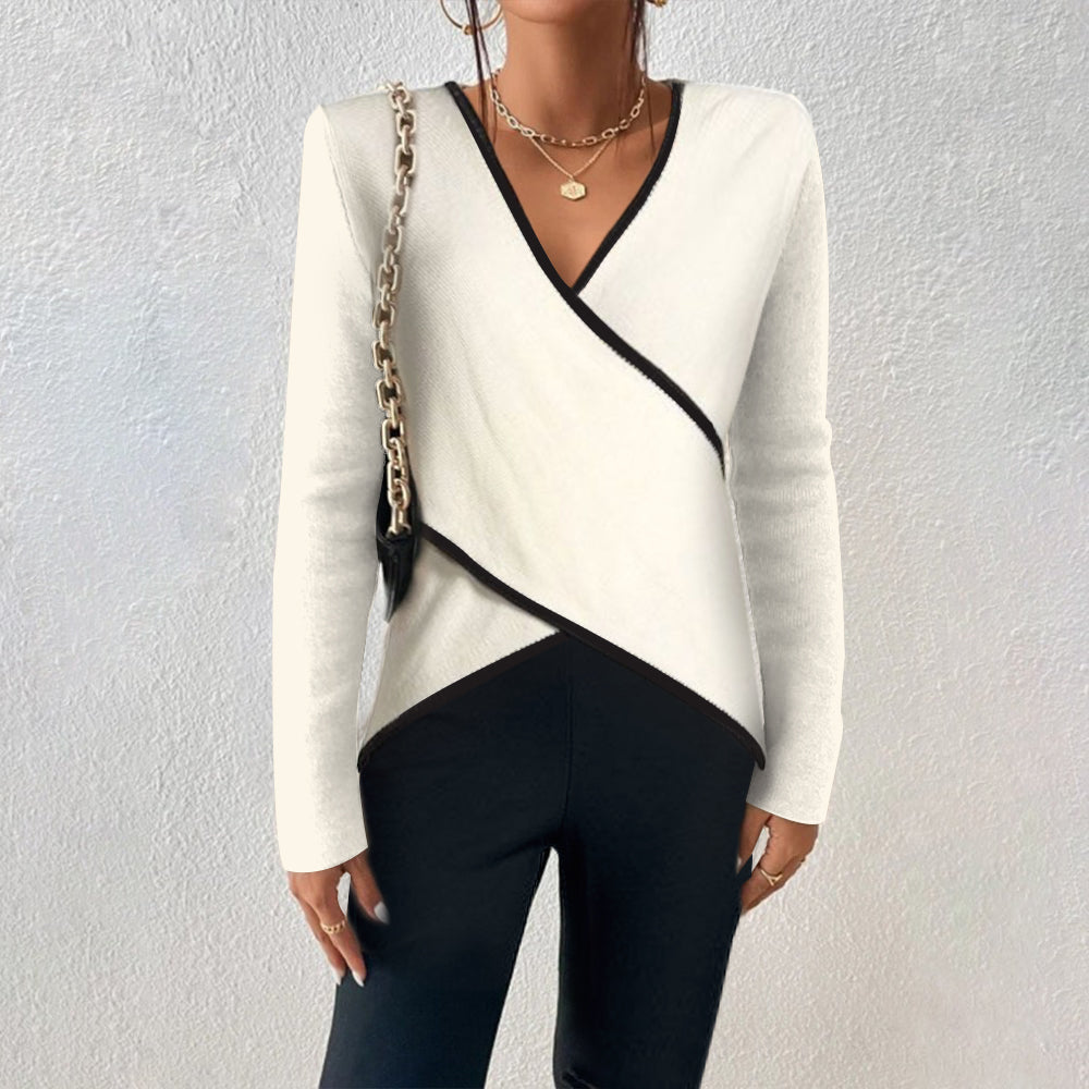 MARIE - PULL LUXE À COL EN V