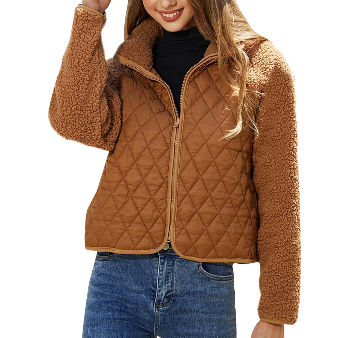 Noemie - Veste bomber moderne et chaude avec fermeture éclair