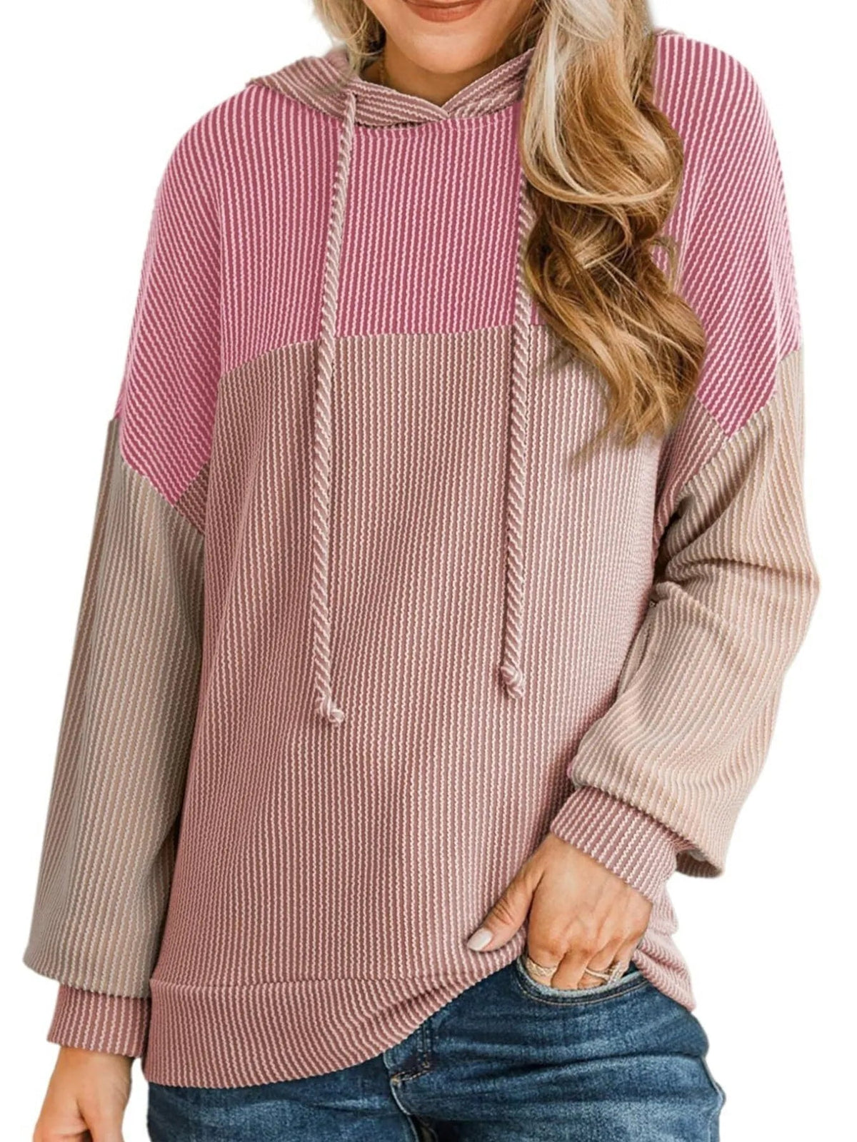 Nymera - Veste hoodie color-block avec cordon ajustable