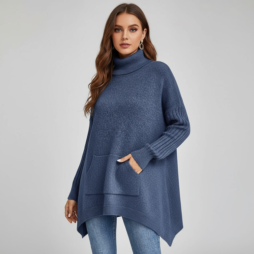 Pull col roulé en cachemire — vue 1