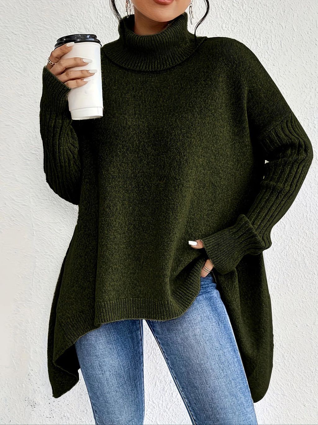 Pull col roulé en cachemire — vue 6