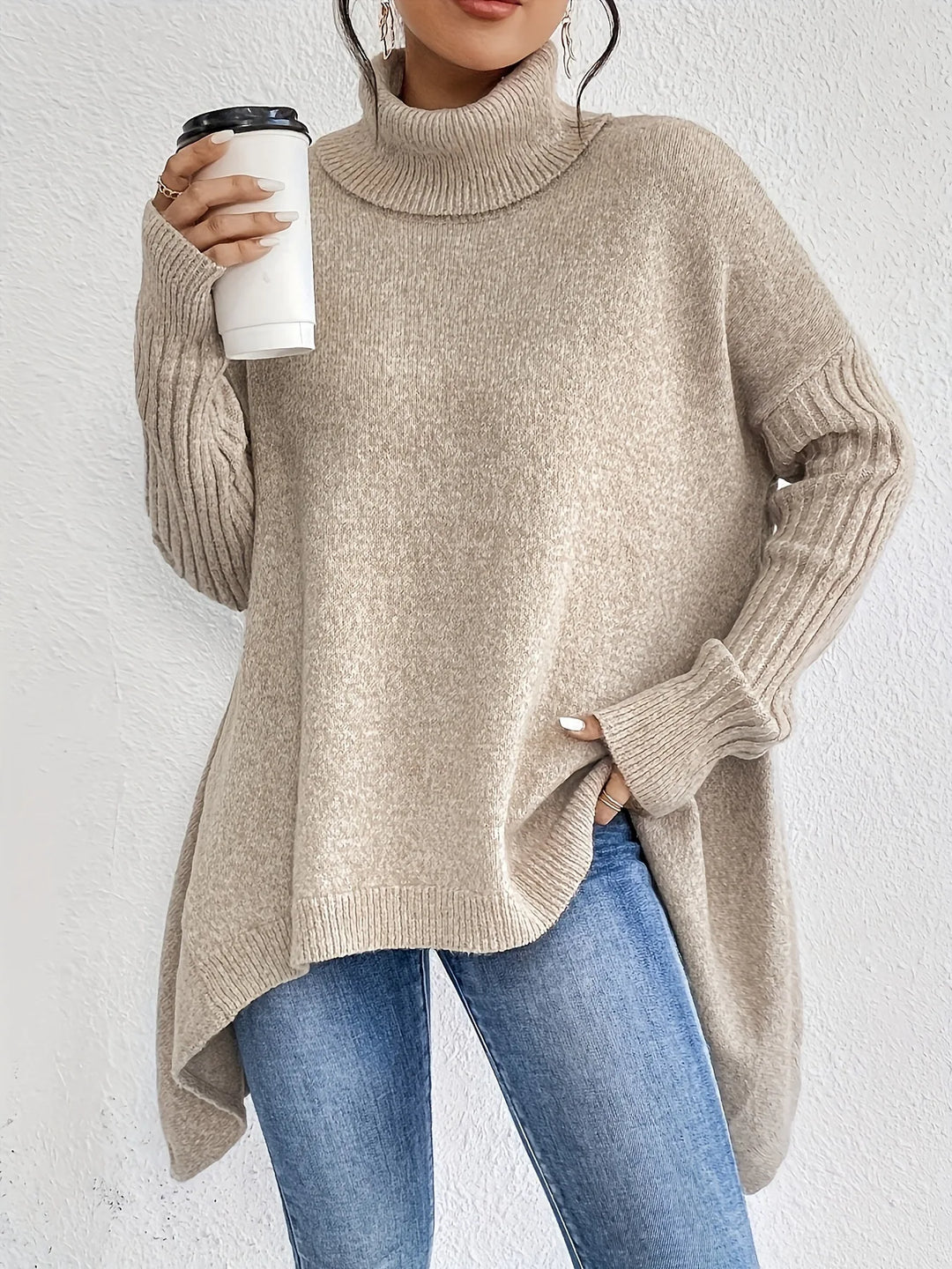Pull col roulé en cachemire — vue 7