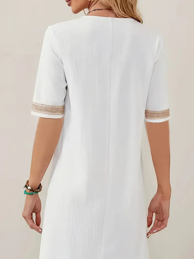 Robe d'été col V crochet — vue 2