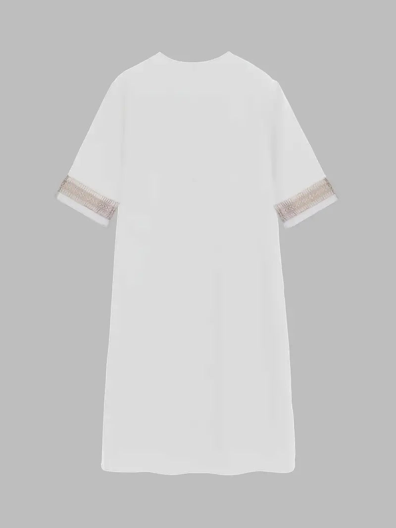 Robe d'été col V crochet — vue 3