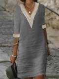 Robe d'été col V crochet — vue 5
