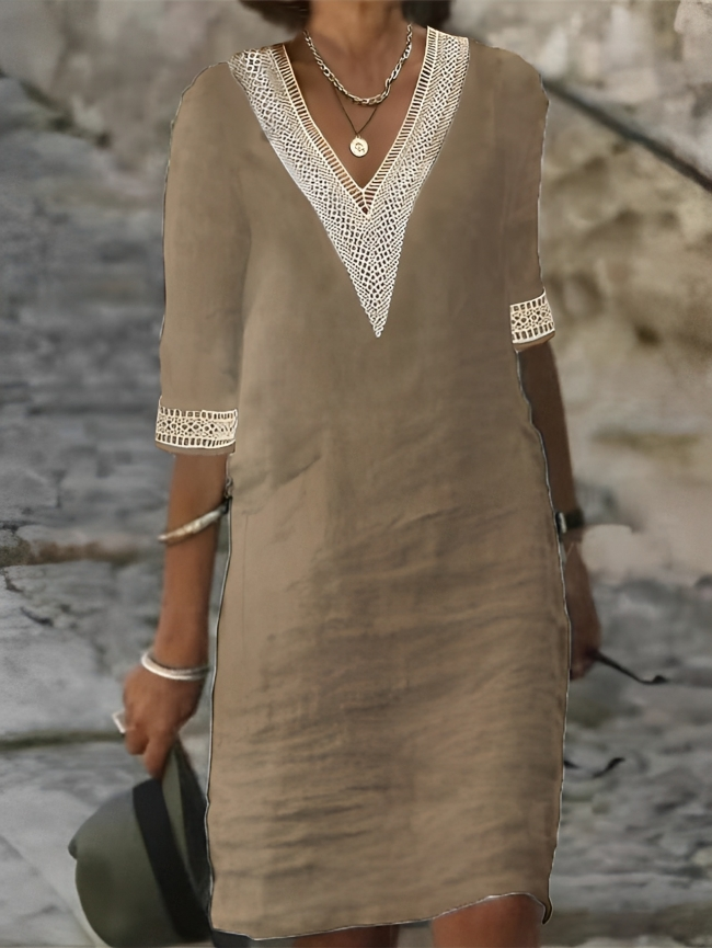 Robe d'été col V crochet — vue 6