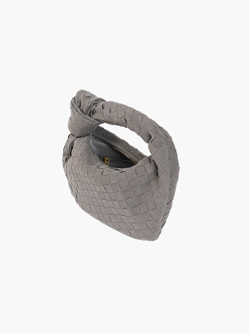 Sac tressé mini en daim — vue 12