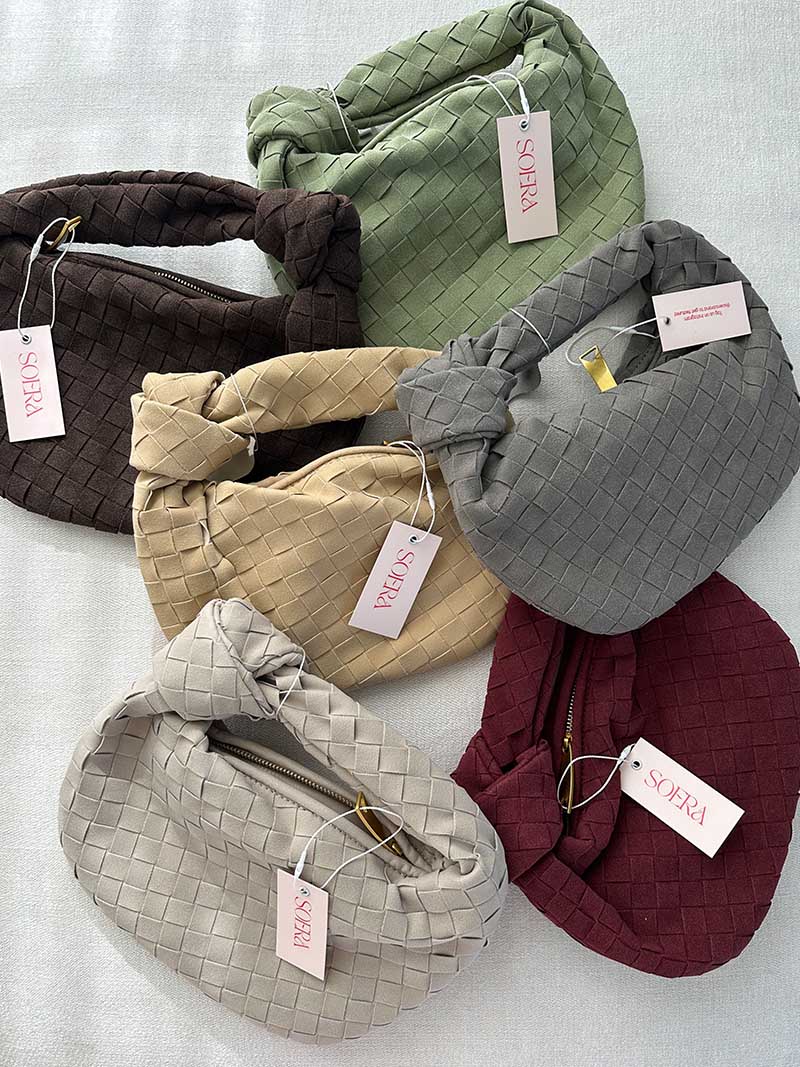 Sac tressé mini en daim — vue 14