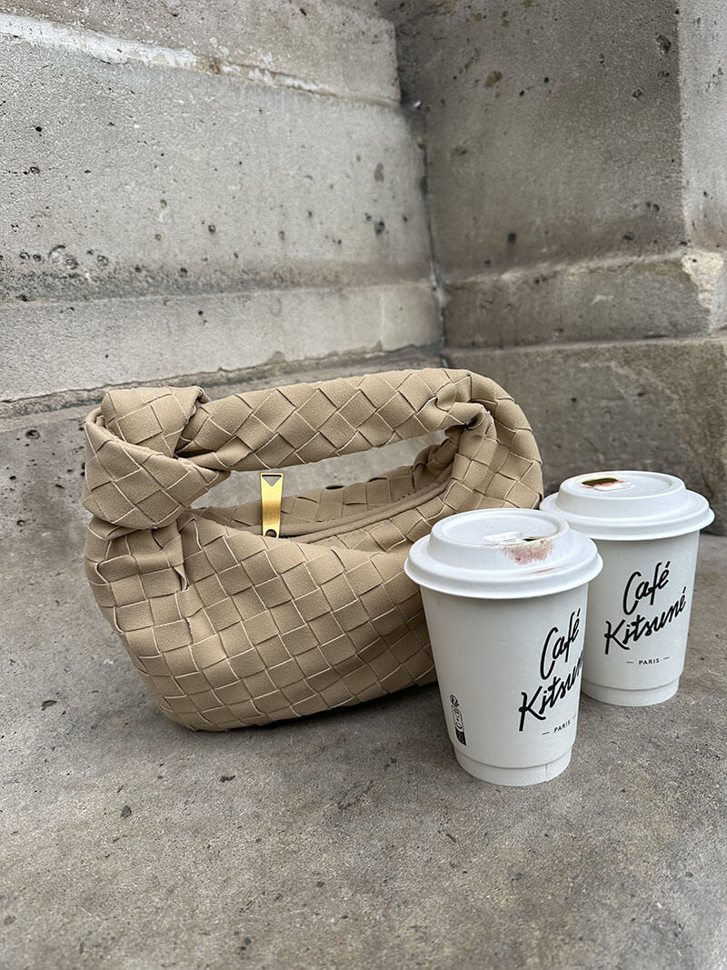 Sac tressé mini en daim — vue 19