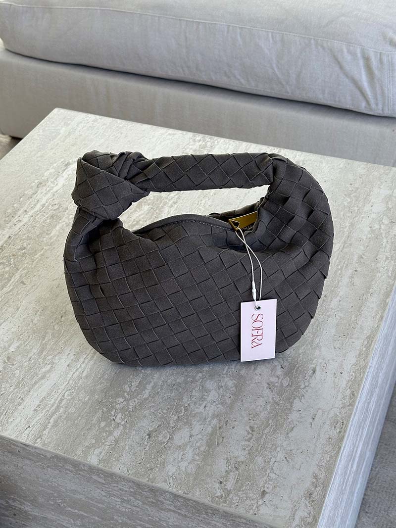 Sac tressé mini en daim — vue 21