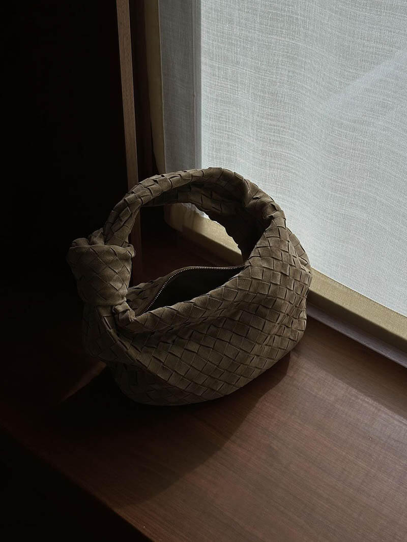 Sac tressé mini en daim — vue 24