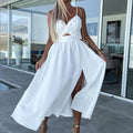Robe longue pour femmes - Dos nu & twist Sling
