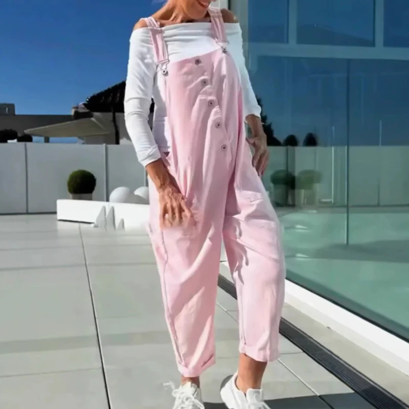 Combinaison décontractée pour femmes | Utilisation quotidienne | Jambes droites et bretelles étroites