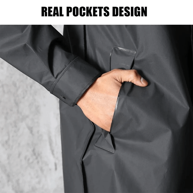 Imperméable Long Femme Noir Elégant