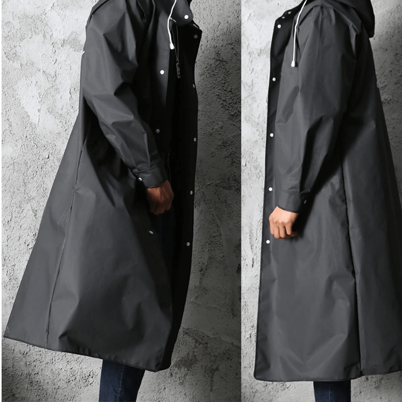 Imperméable Long Femme Noir Elégant