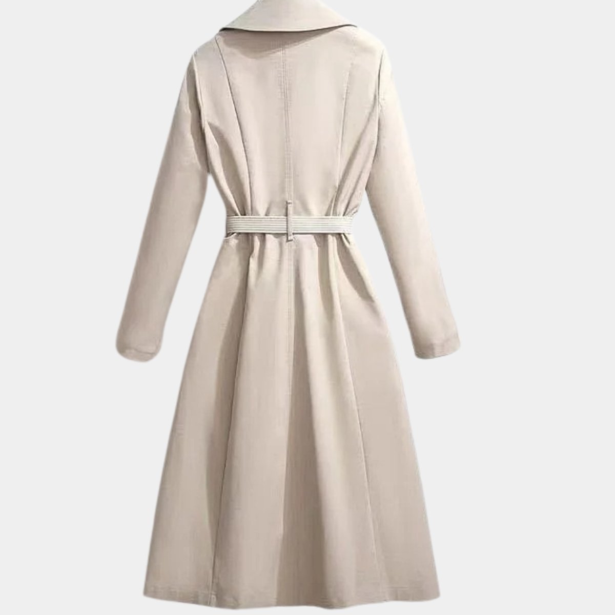 Trench-coat long avec ceinture et foulard pour femmes
