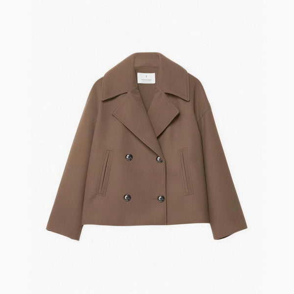 Veste Femme Courte en Coton à Double Boutonnage | Chic & Moderne