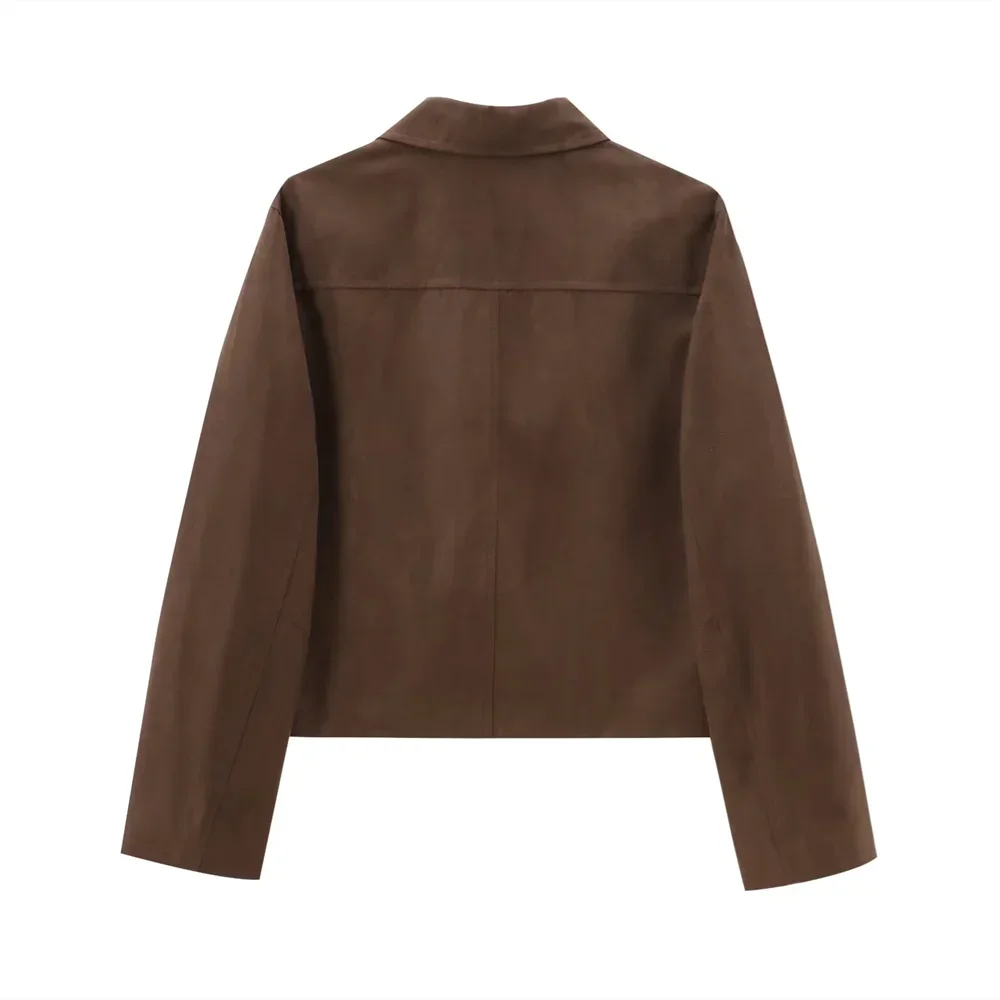 Veste courte boutonnée pour femmes
