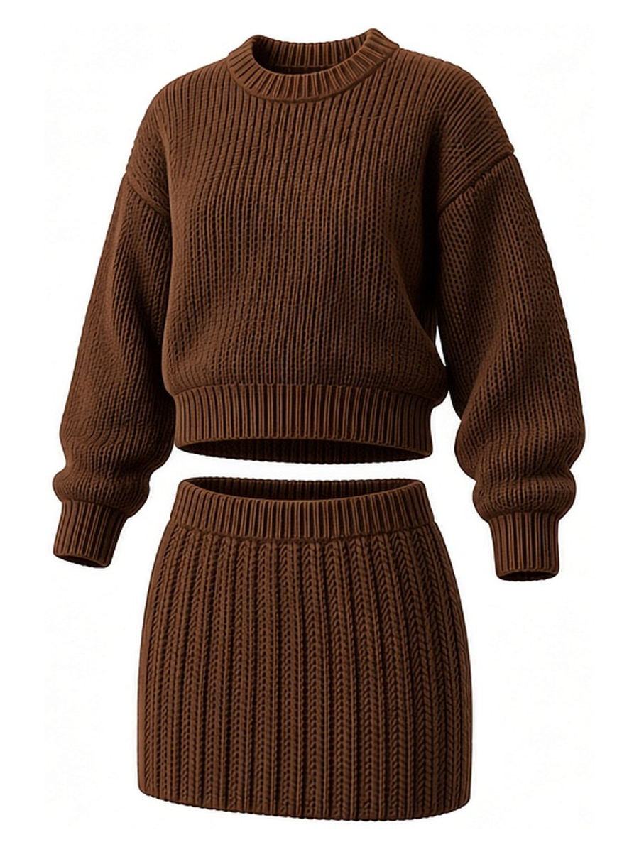 Violet set ghost mannequin — Marron