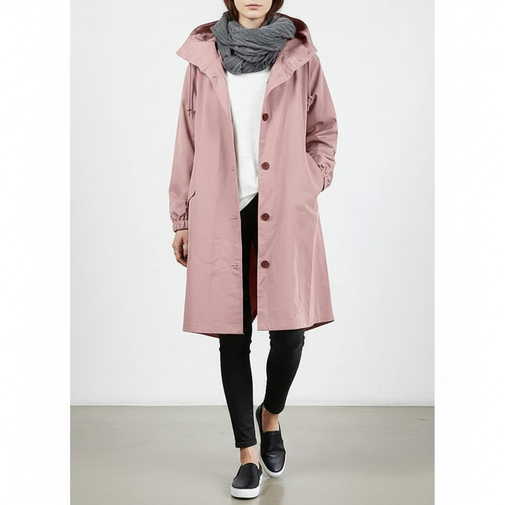 Veste de Pluie Légère Femme Coupe Oversize Déperlante