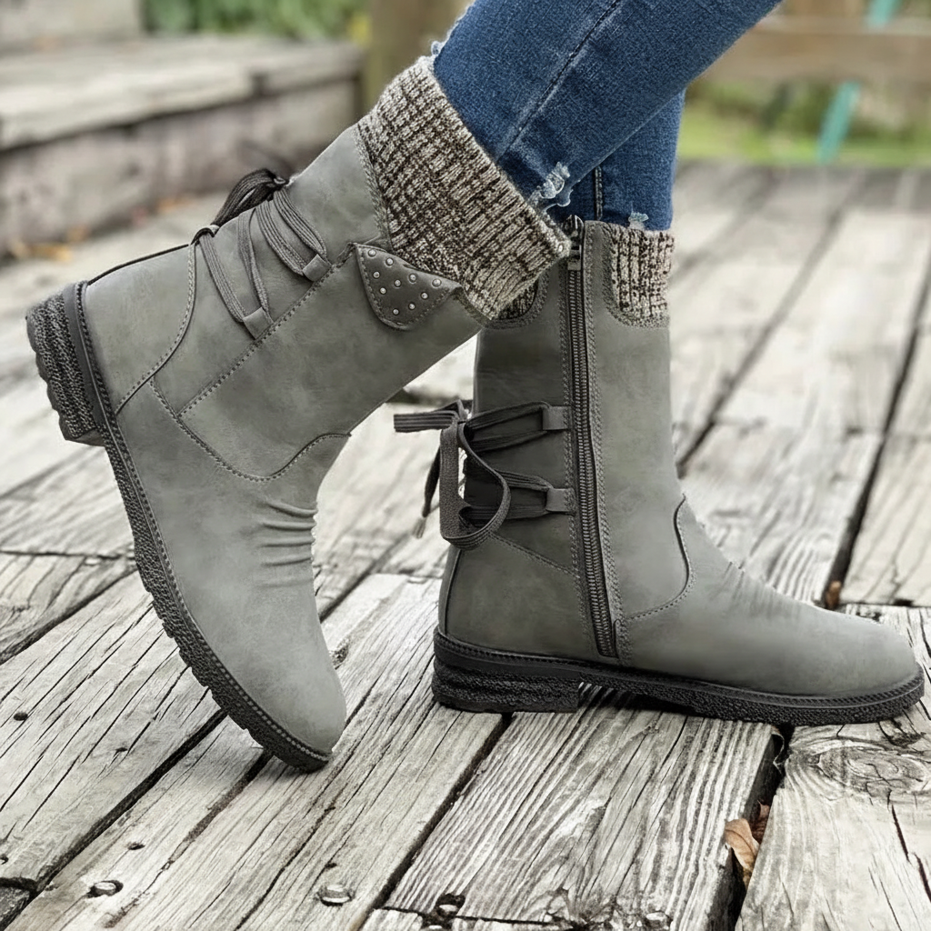 Bottes d'Hiver Imperméables Femme avec Doublure Polaire