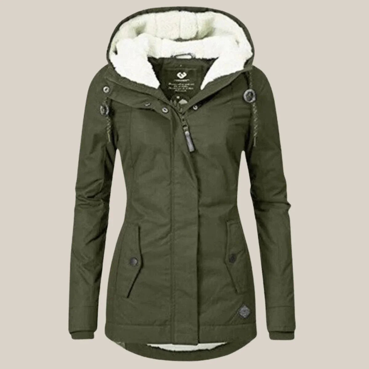 Manteau d'hiver matelassé à capuche doublée de polaire Sherpa pour femme