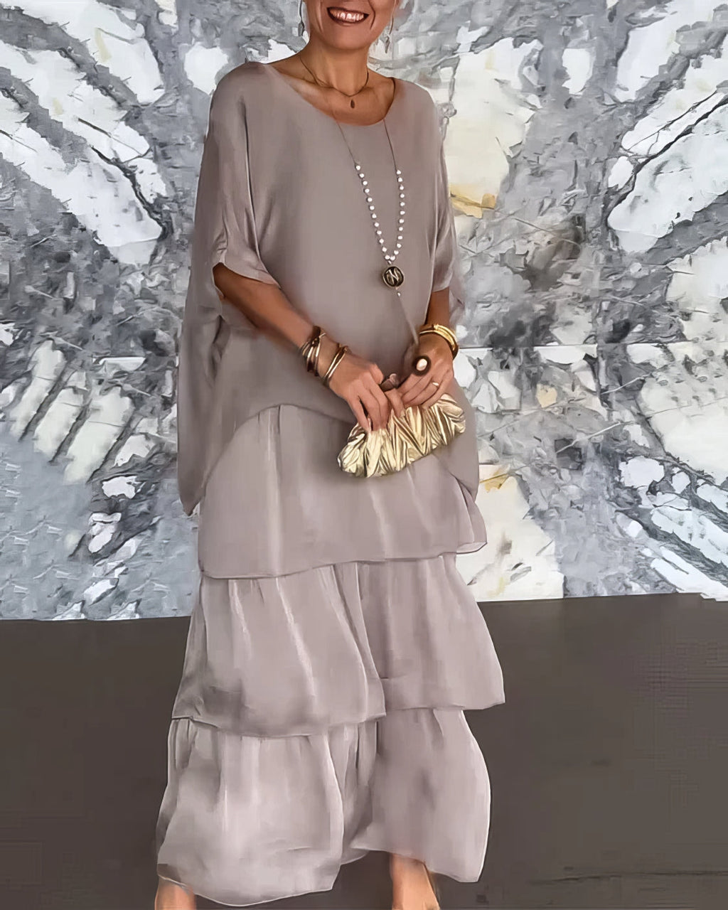 Robe Artistique Ample | Élégante & Confortable | Design Fluide et Chic