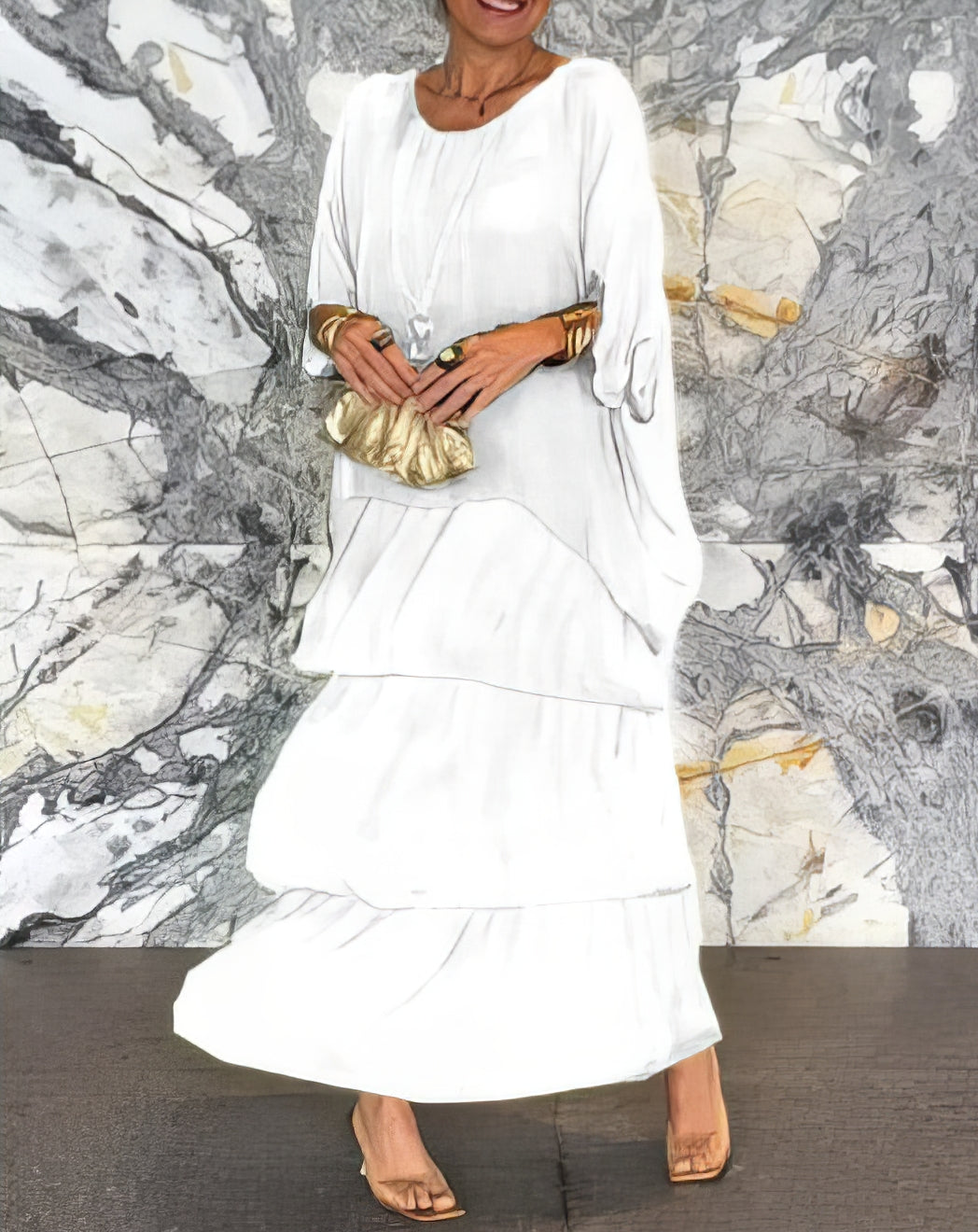 Robe Artistique Ample | Élégante & Confortable | Design Fluide et Chic
