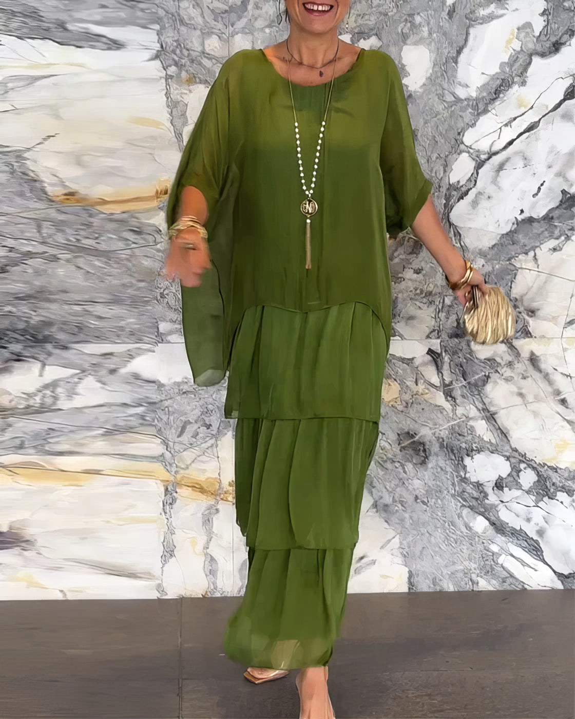 Robe Artistique Ample | Élégante & Confortable | Design Fluide et Chic