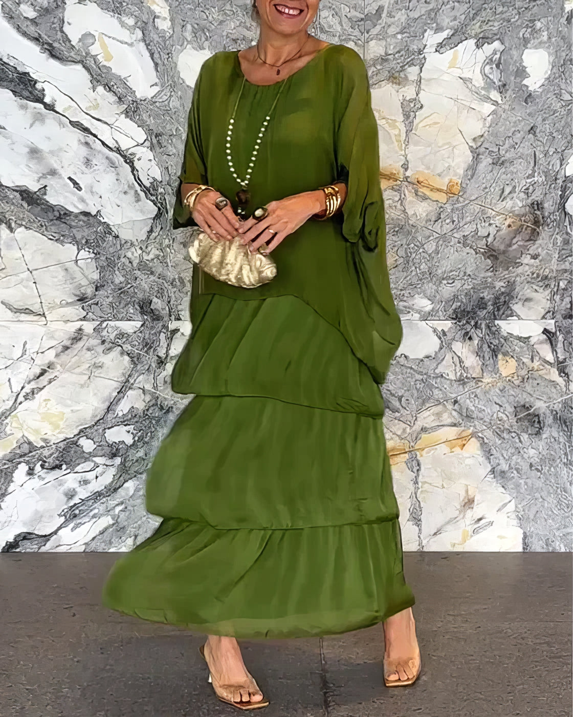 Robe Artistique Ample | Élégante & Confortable | Design Fluide et Chic