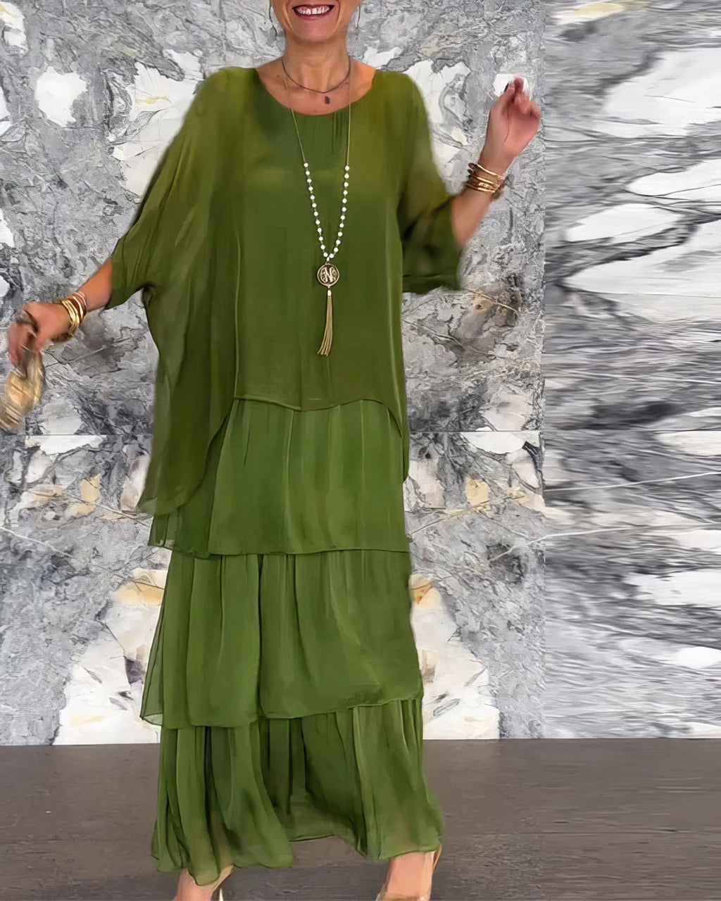 Robe Artistique Ample | Élégante & Confortable | Design Fluide et Chic